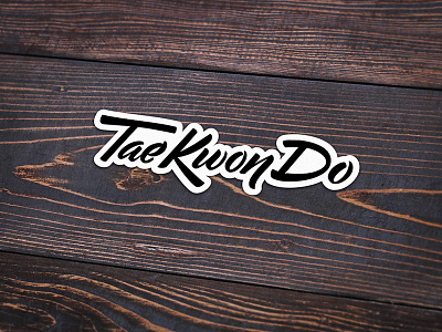 Tae Kwon Do brush script lettering olympics stickermule taekwondo tkd type typography