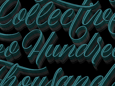 Script for Ligature Collective hand lettering ipadpro lettering script