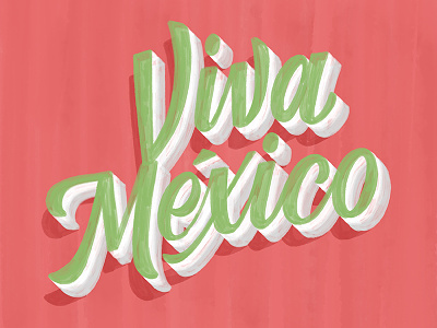 Viva! lettering mexico photoshop sign painting typography