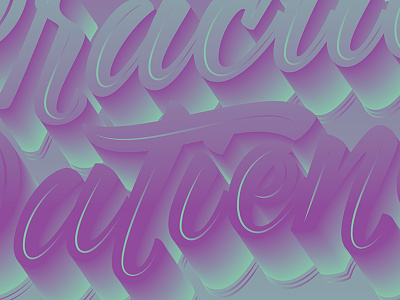 Gradients on gradients brush script gradients handlettering lettering script script lettering vector