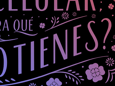 When the phone rings more than once... floral growingupmexican handlettering ipadlettering ipadpro lettering mexicanmomsbelike procreateapp procreatelettering type typography