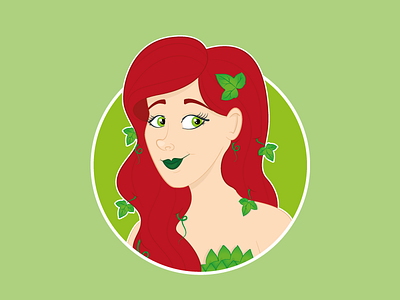Poison Ivy art character comic dc fan girl illustrator ivy poison red villain