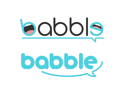 Babble Logos app babble brand chat logo logo design mouth talk website