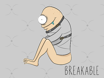 Inktober - Day 20 - Breakable breakable cartoon cartoon character creature funny inktober mental monster straight jacket