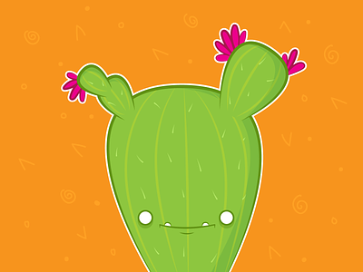 El Cacto cactus character cute flower green illustrator mexico monster plant spanish