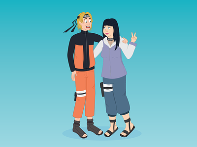 Naruto Commisson adobe illustrator anime character commission couple doodle fan fiction fanart hinata japanese love naruto tutorial