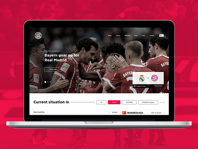 Bayern Munich | Website concept design football mockup rwd sport ui ux website