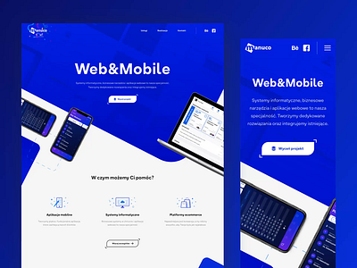 Responsive Homepage of Manuco site after effects anim animation company design desktop homepage mobile responsive rwd website