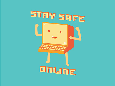WIP Little Online Safety Computer Guy computer illustration online safety