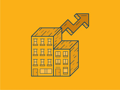 Building Illustration That Also Has an Arrow! arrow building illustration