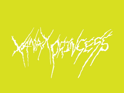 Xanax Princess \m/ lettering metal music typography