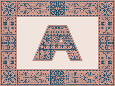 The Letter A illustration linear pattern type typography