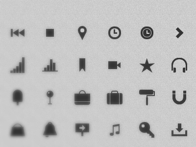 Free CSS3 Monochrome Icon Set (85+) design freebiews glyphs icon icons resource set ui