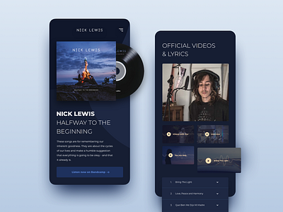 Nick Lewis - RWD artist design landing page mobile mobile website music rwd typography ui ux web web design webdesign website