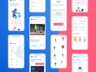 Dongiving • RWD behance charity design donating illustration landing page mobile responsive rwd ui ux web web design website