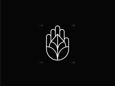 Hand + Leaf brand and identity branding identity leaflogo logotype nature logo symbol typography ui vintage