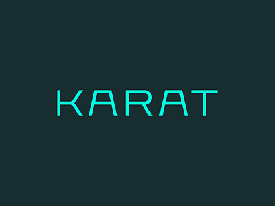 Karat - Wordmark - Version 3 brand and identity branding design identity illustration logo logotype symbol typography ui