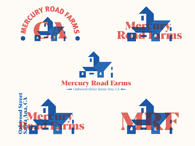 MRF farm identity logotype plants symbol typography art variations