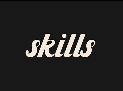 Skills branding branding and identity logotype symbol typography wordmark