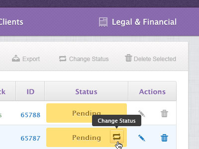 Change Status admin dasboard status ui ui design user interface