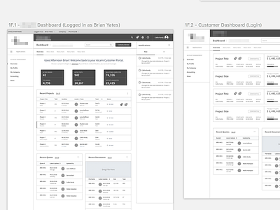 More wireframes