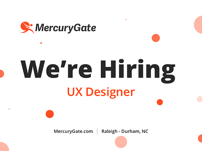 We're Hiring! job logistics transportation ux ux design ux designer