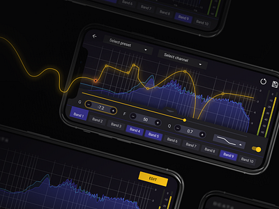 Sound Editing App app app design application equalizer graph interface ios sound ui ux