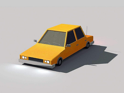 3D car with 2D style