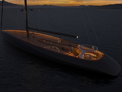 Grafito - sailing yacht graphene ocean ship wood yacht