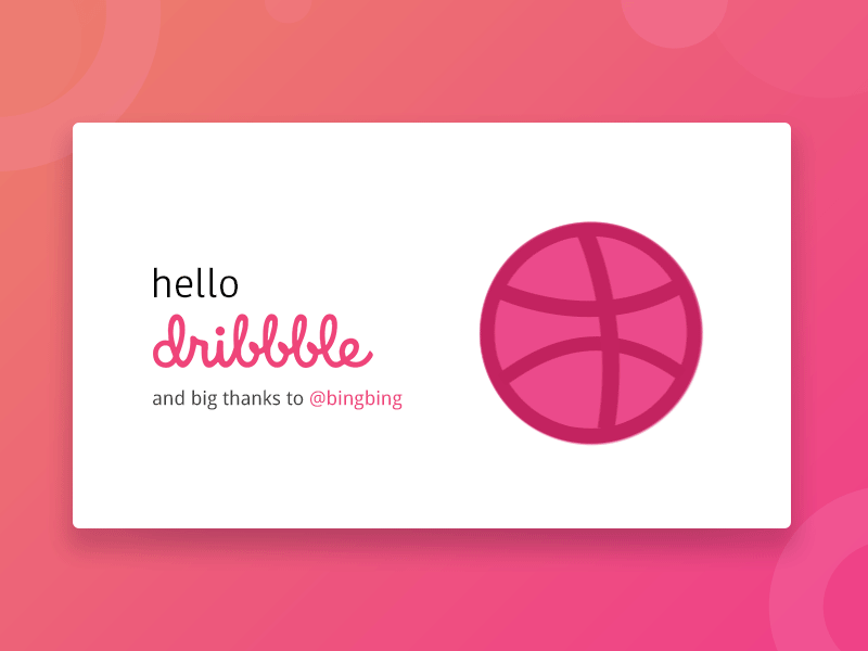Hello Dribbble! hello，dirbbble，animation