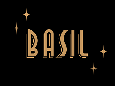 Basil Wordmark 40s basil irene geller lettering logo retro word art wordmark