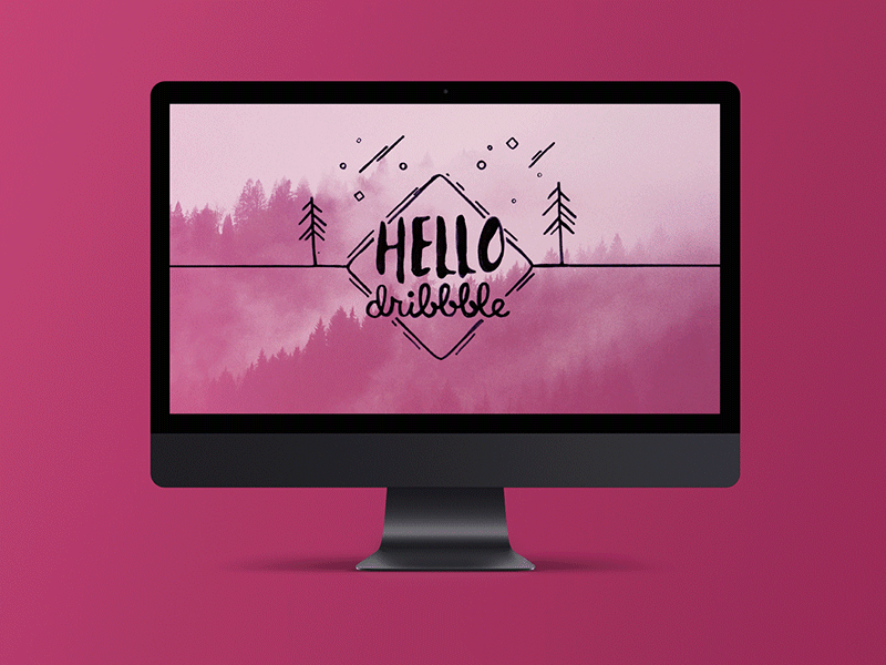 Hello Dribbble debut dribble handdrawn stopmotion