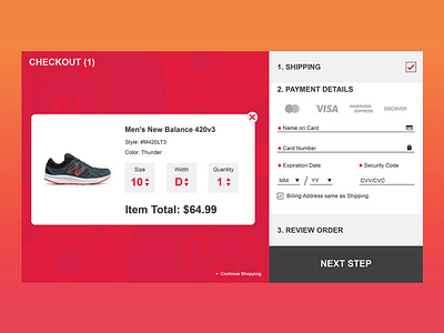 Daily UI 2 – Checkout branding design web