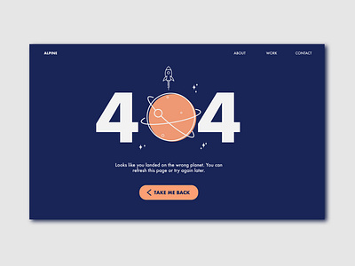Daily UI 6 – 404 Page design ui vector