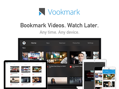 Vookmark - Video Bookmarking made easy bookmark sync bookmark videos android bookmark videos ios bookmark videos web dailymotion facebook reddit video bookmarking vimeo watch later youtube