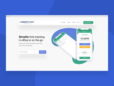 Landing Page Design for a Time Management Software