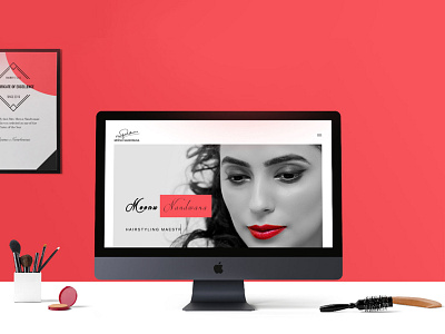Beauty Salon Website glamor photoshoot photoshop transitions ui ux
