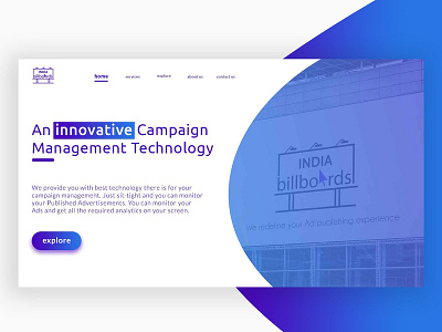 Campaign Management Company Website design gradient desi iconography illustration landing logo photoshop typography ui ux