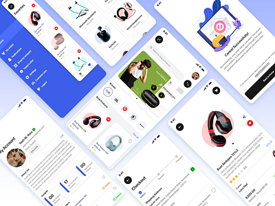 E-Commerce Application UI animation app clean ui design illustration iphonex logo mobile ui ui design