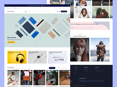 Shopline-Ecommerce Web branding clean ui design ui ui design