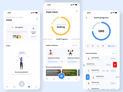 Healthcare Mobile App animation clean ui design iphonex mobile ui ui design