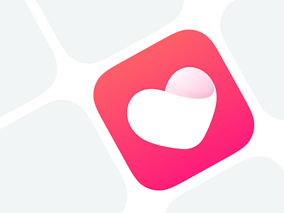 Dailyui #5 app app concept bright challenge clean dailyui design heart heart icon heart logo heathy icon illustration logo love red white
