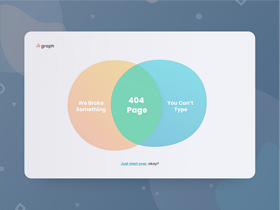 Dailyui #8 404 404 error page 404page app app concept beautiful font bright challenge clean dailyui design diagram typogaphy ux ui venndiagram