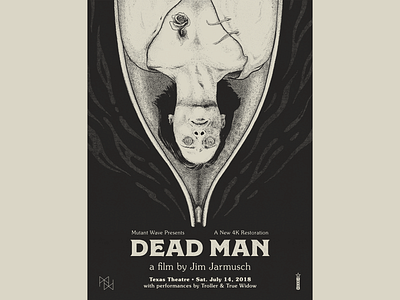DEAD MAN Screenprinted Movie Poster drawing film posters illustration screenprint