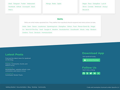 Opsdroid Footer design footer web webdesign website