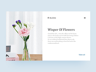 Wisper Of Flower flower guide typography website