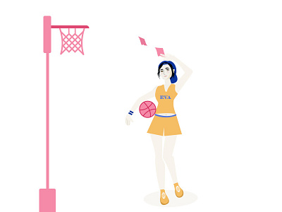 Two Dribbble Invitations basketball girl invitation invite ticket