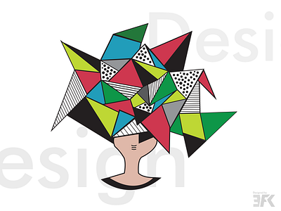PolyHat abstract art crazy fashion human polyart polygons shapes