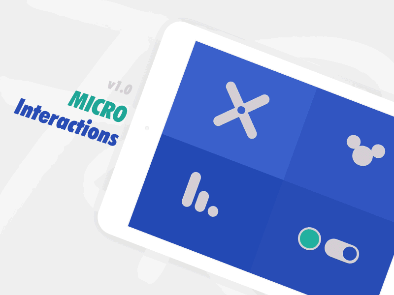 Micro Interactions v1.0 app beautiful falt fun interactiondesign interactions loaders menu minimal redesign ui ux