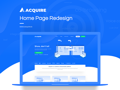Home Page Redesign acquire.io experience home page iconography icons illustration redesign typography ui ux user interface